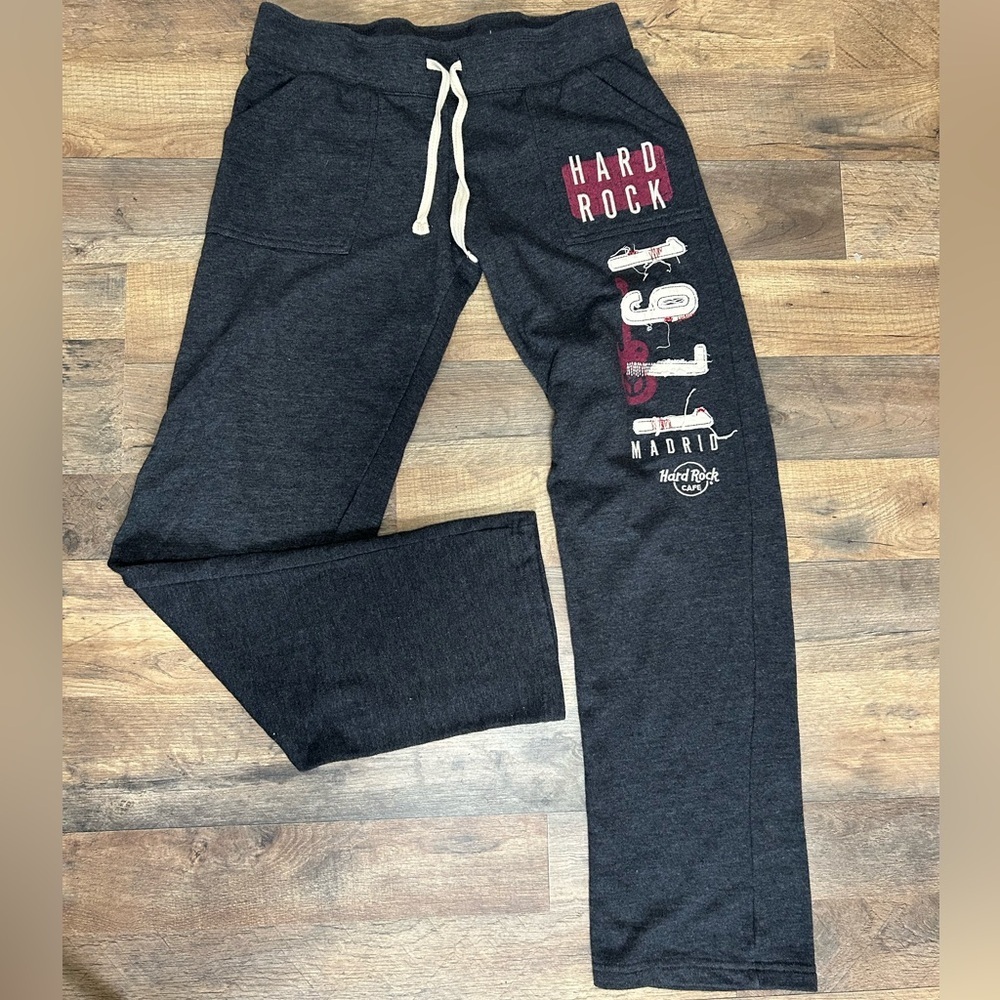 Hard Rock Y2K Women’s Charcoal Joggers with Red Accents